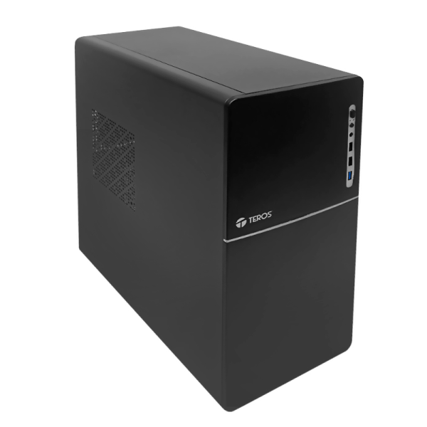 Case TEROS TE-1038S, Factor de forma ATX, 250 W, USB 3.0 / 2.0, audio, negro