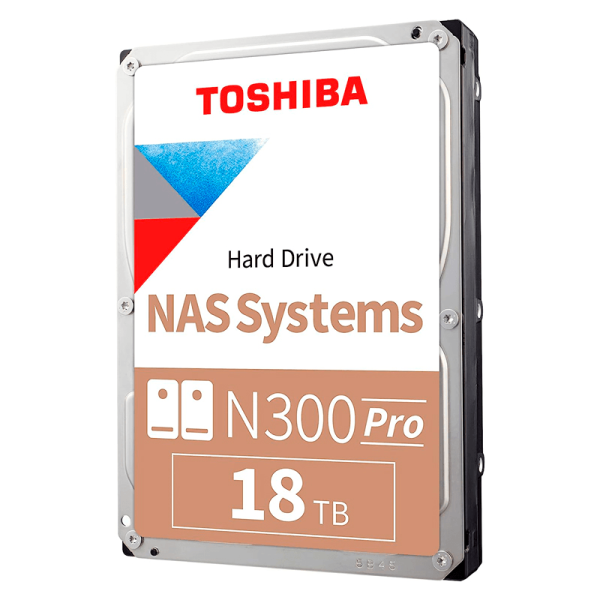 Disco Duro Toshiba N300 PRO NAS, 18TB, SATA 6.0Gb/s, 7200rpm, 512MB Cache, 3.5"