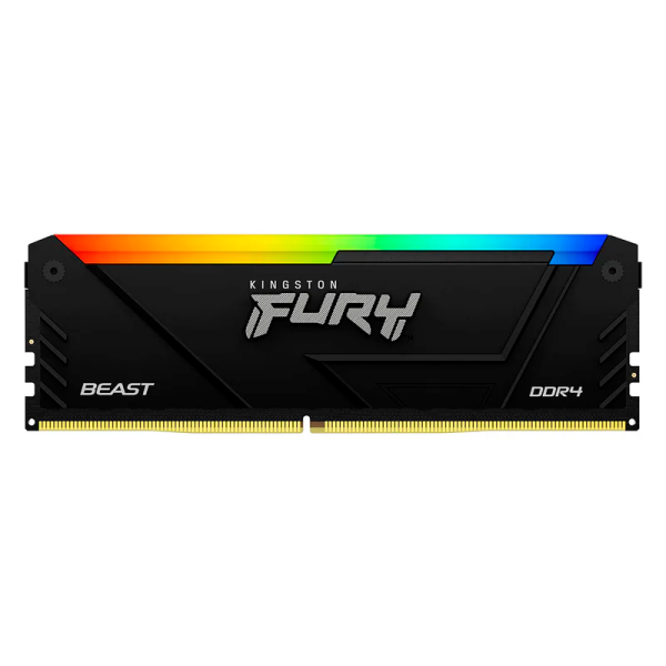 Memoria Kingston Fury Beast RGB BLACK, 16GB DDR4 3200 MT/s, PC4-25600, CL16, 1.35V.