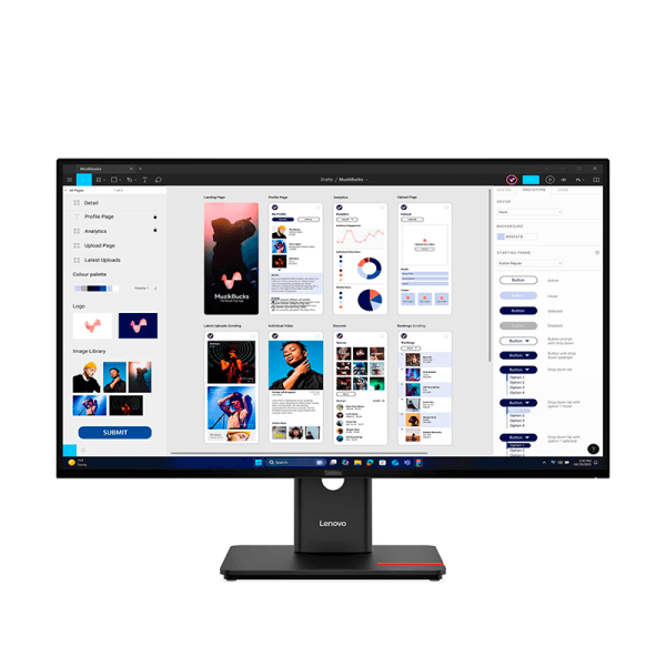 MONITOR PLANO LENOVO ThinkVision T32UD-40, 31" WLED UHD/IPS/HDMI/DP/USB-C/USB-A/RJ45