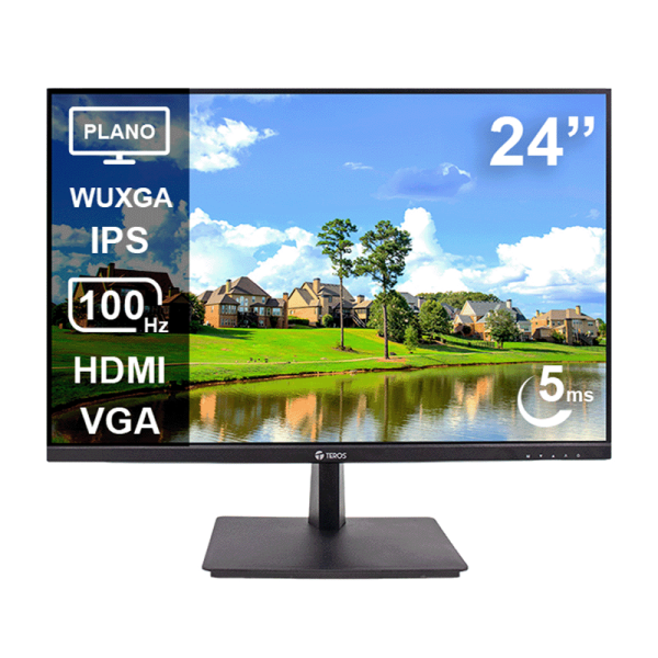 Monitor Plano TEROS TE-2420CS, 24" WUXGA IPS, 100Hz, 5ms, HDMI, VGA