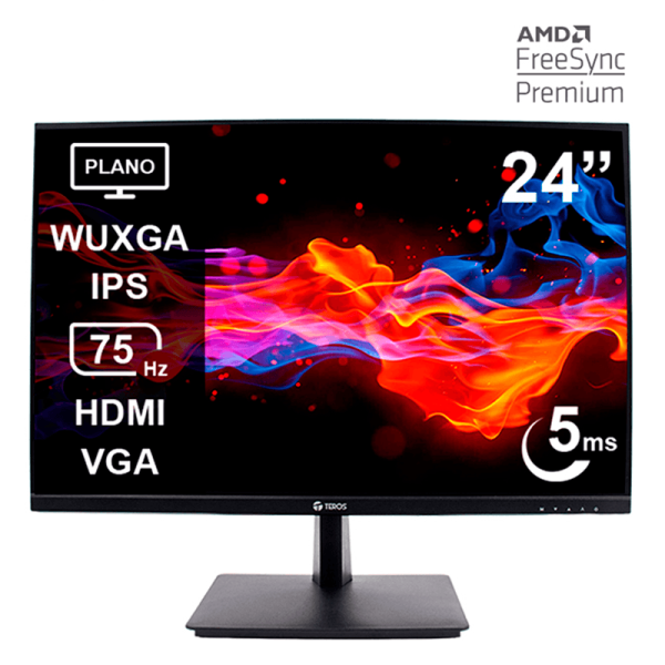 Monitor plano TEROS TE-2419CS 24" WUXGA IPS 75Hz 5ms HDMI VGA