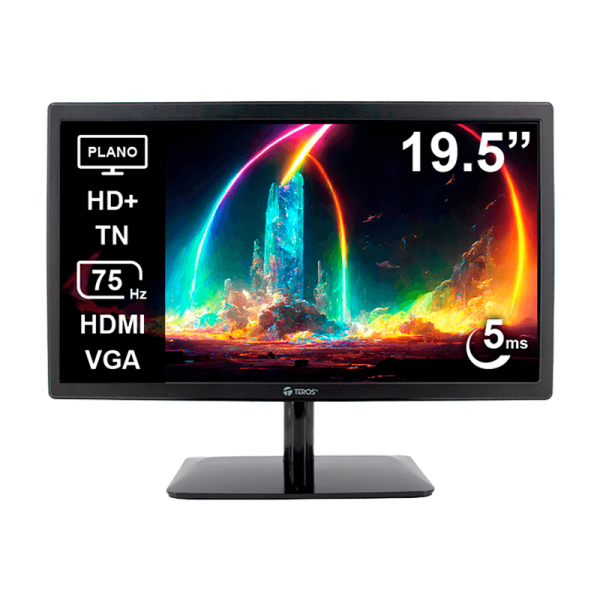 Monitor Plano TEROS TE-1915S 19.5" HD+ TN 75Hz 5ms HDMI VGA PARLANTES