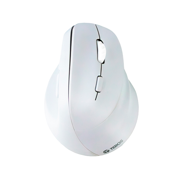 Mouse inalámbrico TEROS TE-1236S, RGB, Blanco, 6 botones con rueda