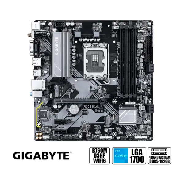 Motherboard Gigabyte B760M D3HP WIFI6, Chipset Intel B760, LGA1700, Micro ATX
