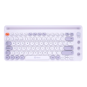 Teclado Inalámbrico TEROS TE-4070S, 2.4 GHz, bluetooth 3.0 / 5.2, 80 teclas, blanco