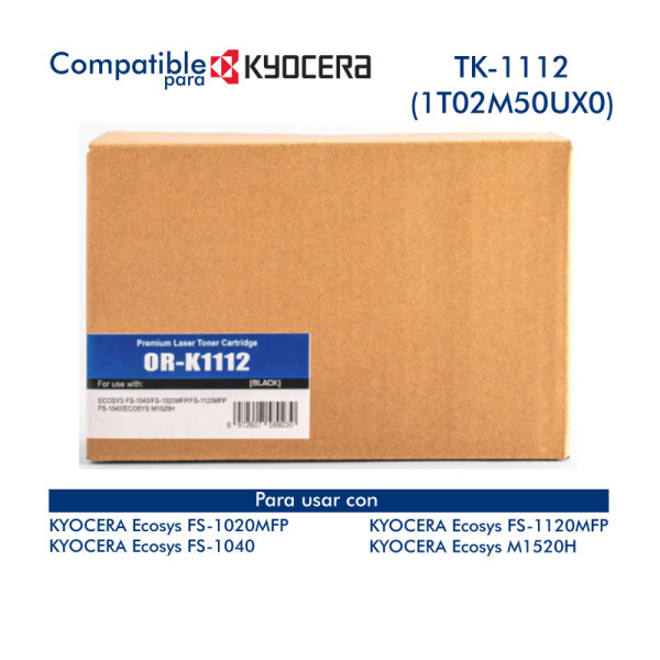 Toner ORINK TK-1112 1T02M50UX0 Negro 2,500 Páginas
