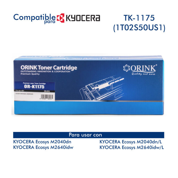 Toner ORINK TK-1175 1T02S50US1 Negro 12,000 Páginas