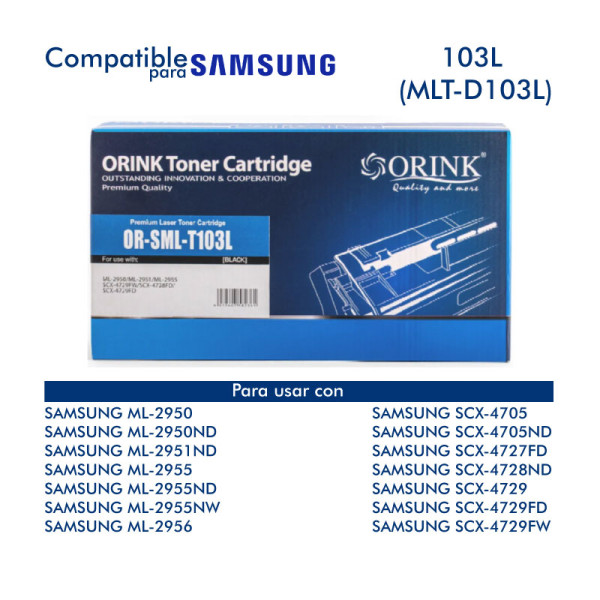 Toner ORINK 103L MLT-D103L Negro 2500 Páginas