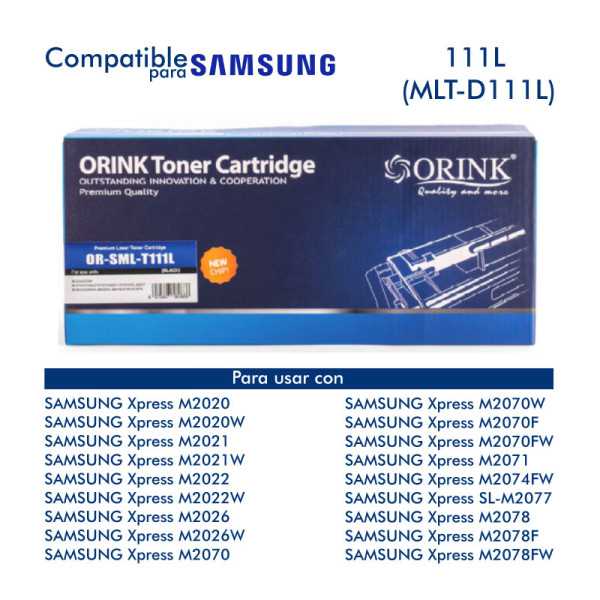 Toner ORINK 111L MLT-D111L Negro 1,800 Páginas