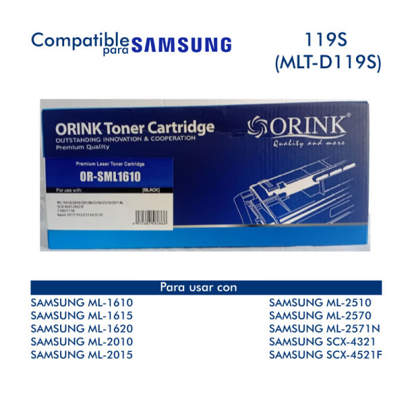 Toner ORINK 119S MLT-D119S Negro 3,000 Páginas