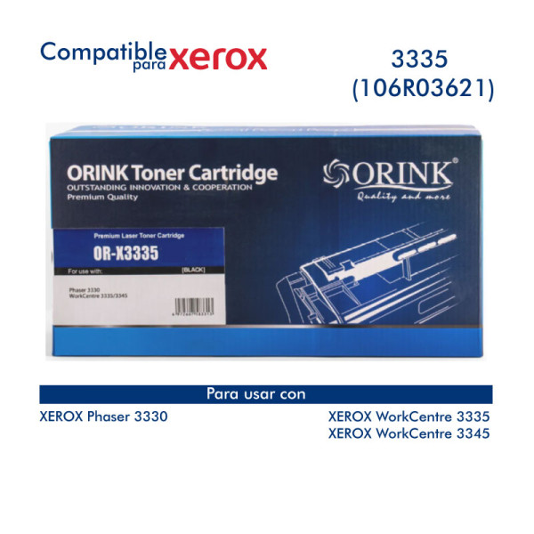Toner ORINK 3335 106R03621 Negro 8,500 Páginas