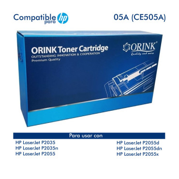 Toner ORINK 05A CE505A Negro 2,300 Páginas