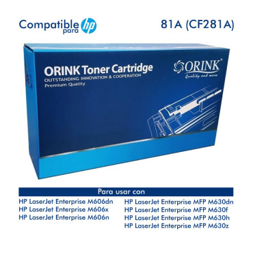 Toner ORINK 81A CF281A Negro 10,500 Páginas
