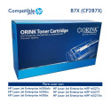 Toner ORINK 87X CF287X Negro18,000 Páginas